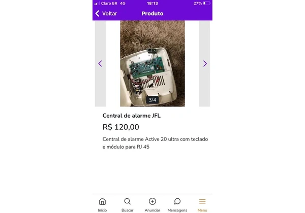 Central de alarme JFL