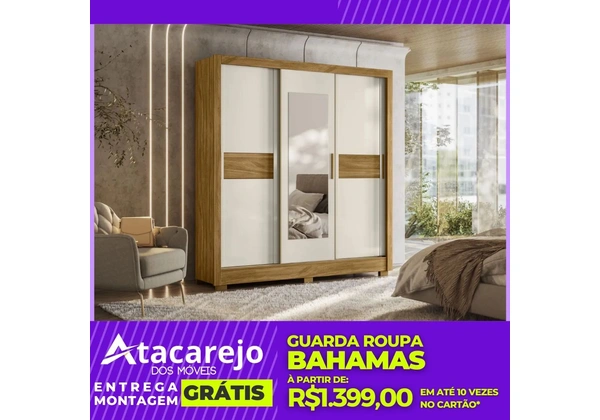 Guarda Roupa Casal Entrega e Montagem Grátis