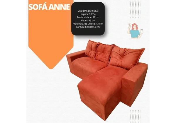Sofa de canto Bruna levo hoje