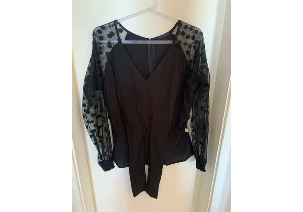 Blusa de manga tulê