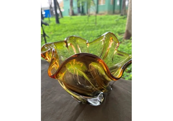 Vaso Floreira Murano Cor Âmbar