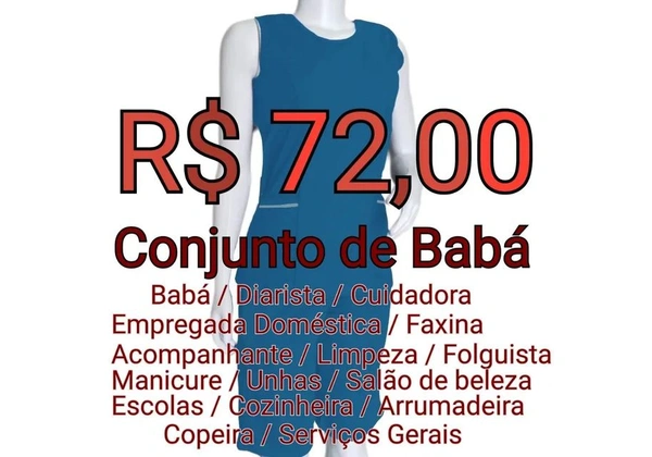 Uniforme de Babá - Diarista - Cuidadora