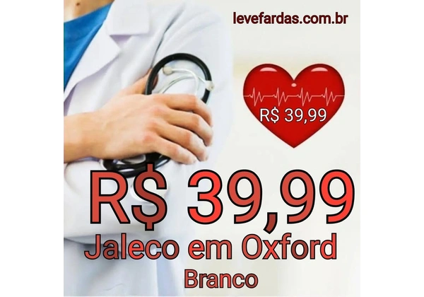 Jaleco Branco - Tecido Oxford