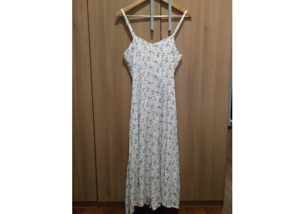 Vestido midi estampado flor