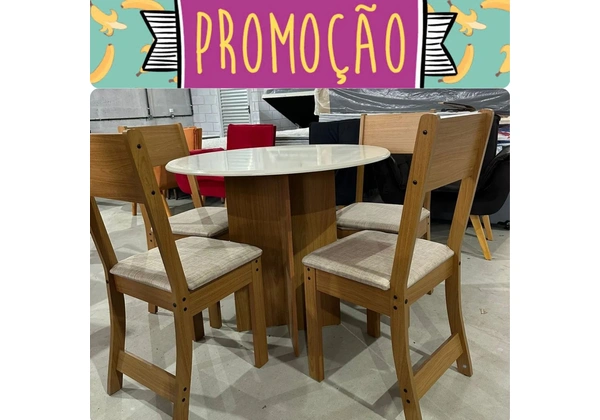 Super oferta mesa com 4 cadeiras Alice