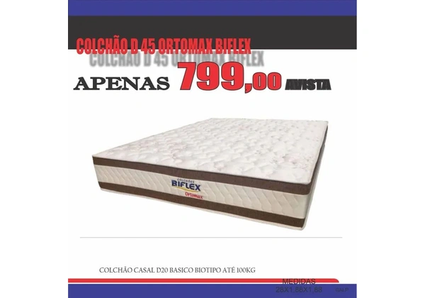 COLCHÃO ORTOMASTER D45 BIFLEX PROMOÇÃO