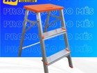 Escada de aluminio 3 degraus com banqueta botafogo