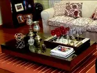 mesa de centro espelhada. Moderna e luxuosa