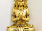Buda Dourado Gigante Hindu Tailandês Sidarta Em Resina