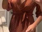 Vestido nude rosa Zara