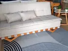 Sofá Cama Lisboa Linho Pronta Entrega