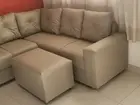 SOFA DE CANTO NOVO COURO SINTETICO PRONTA ENTREGA