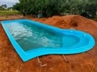 Piscina de fibra 10 metros com praia