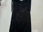Vendo vestido de franja com paetê