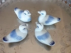 Jogo com 4 patinhos porcelana estilo português