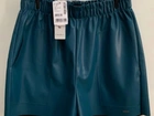 (NOVO! Tam: G ou 44) Short Couro Fake Courino Sintético