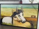 Quadro de desenho de cavalo para decoração.