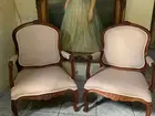Par de poltronas Luís Xv madeira antigo