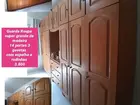 Guarda roupa madeira, super grande 14 portas 3 gavetas espelho e rodas