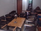 Conjunto de mesas e cadeiras para área externa