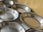 Baixela tijelas ovais de inox para servir - 6 peças variadas