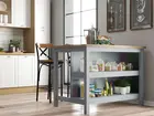 Ilha Cozinha Ditália 2 Prateleiras Cinza (Nunca usada)