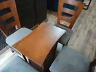 Conjunto mesa com 4 cadeiras em madeira