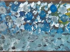 Quadro abstrato pintado a mão