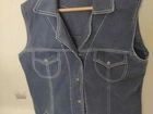 Colete Jeans Azul - Tamanho G gg