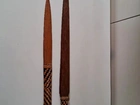 Espada artesanal em bambu, arte indigena, são 2 espadas