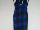 Vestido Longo Xadrez Azul