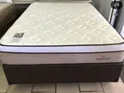 Conjunto cama Box e colchão tamanho padrão o dele Léo tecido chenille