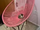 Poltrona de vime rosa Tok & Stok