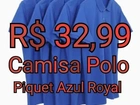 Camisa Polo - Piquet Azul Royal