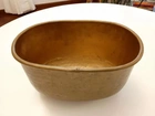 Cachepô Oval em Metal Dourado 14 cm x 24 cm x 14 cm