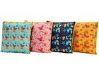 Kit 4 Almofadas Cheias Decorativas Innovative Borboletas 45x45cm com Refil Dourados