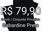 Scrub / Conjunto Privativo - Gabardine Preto