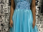 Vestido azul curto de festa