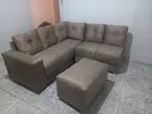 De Canto 2 e 3 Lugares Sofá Novo Direto Da Fábrica Ganhe De Brinde Um Puff