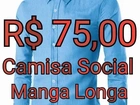 Camisa Social Masculina Mg Longa - Mescla Azul Claro Engenharia