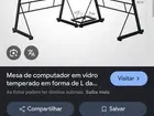 mesa de computador em vidro temperado