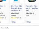 Alexa Echo Show 8 Alexa 2 Geração Smart Display HD de 8