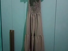 Vestido tomara que caia, longo