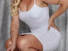Vestido branco com brilho