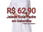 Jaleco Gola Padre em Gabardine - Punho de Elástico