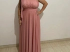 Vestido longo rosa para festa