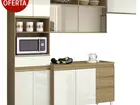 Armário de cozinha completo clara com vidro