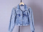 Jaqueta jeans Byz strass brilho