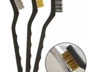 Jogo 3 Mini Escovas Cerdas Aco Latao E Nylon, Cabo Plastico Adicionar aos favoritos