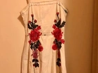 Vestido jeans com flores